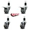 Service Caster 3'' Gray Poly Swivel 1-1/2'' Expanding Stem Caster Set 2 Total Lock Brakes, 4PK SCC-EXTTL20S314-PPUB-2-S-2-112 - alternate 2